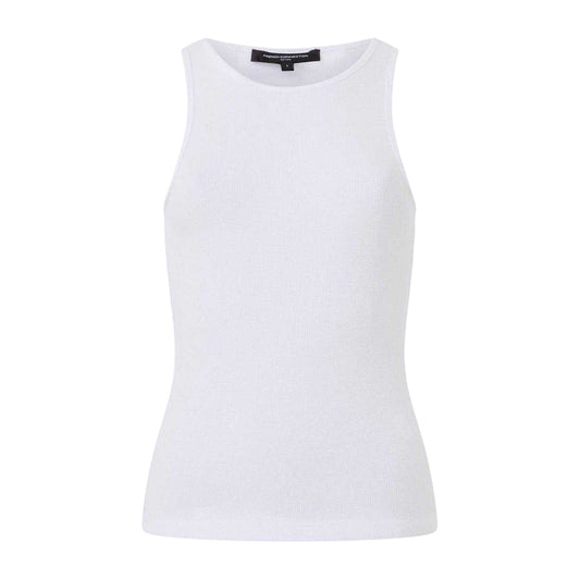 White - Front - French Connection Womens-Ladies Plain Tank Top