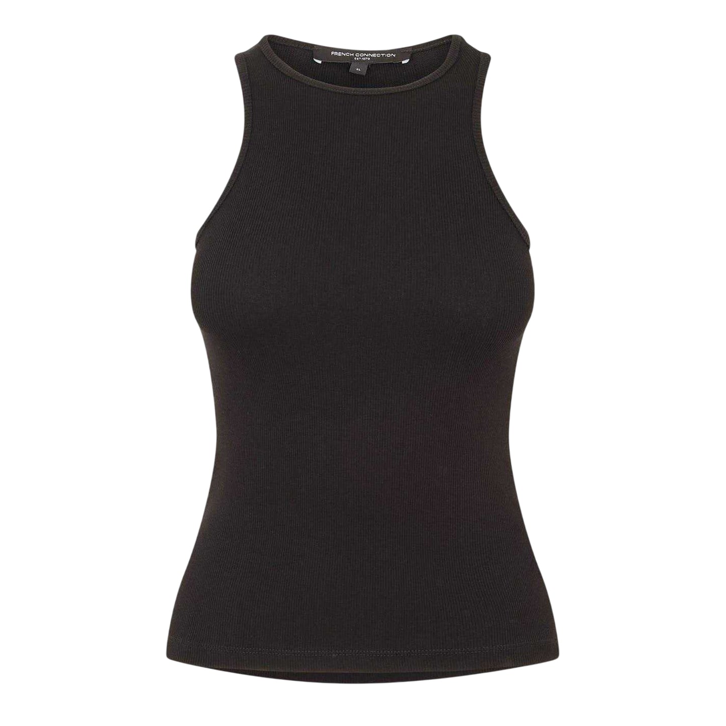 Black - Front - French Connection Womens-Ladies Plain Tank Top