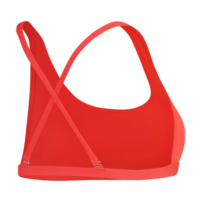Red - Back - Speedo Womens-Ladies Scoop Neck Bikini Top