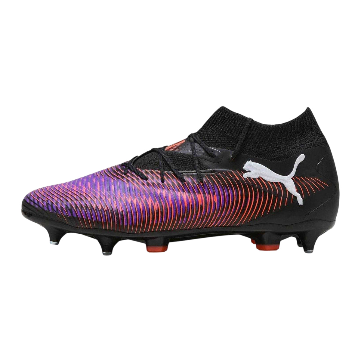 Black - Back - Puma Mens Future 8 Pro Wavy Pattern Knitted Collar Soft Ground Football Boots