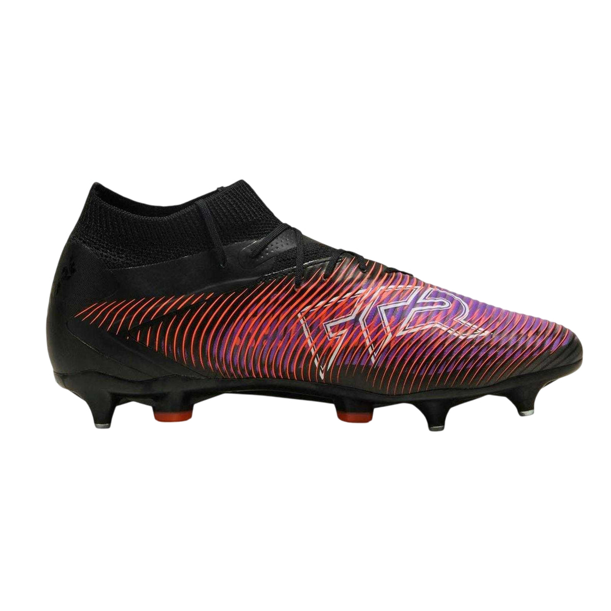 Black - Front - Puma Mens Future 8 Pro Wavy Pattern Knitted Collar Soft Ground Football Boots