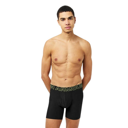 Black Marl - Side - Under Armour Mens Tech Boxer Briefs (Pack of 2)