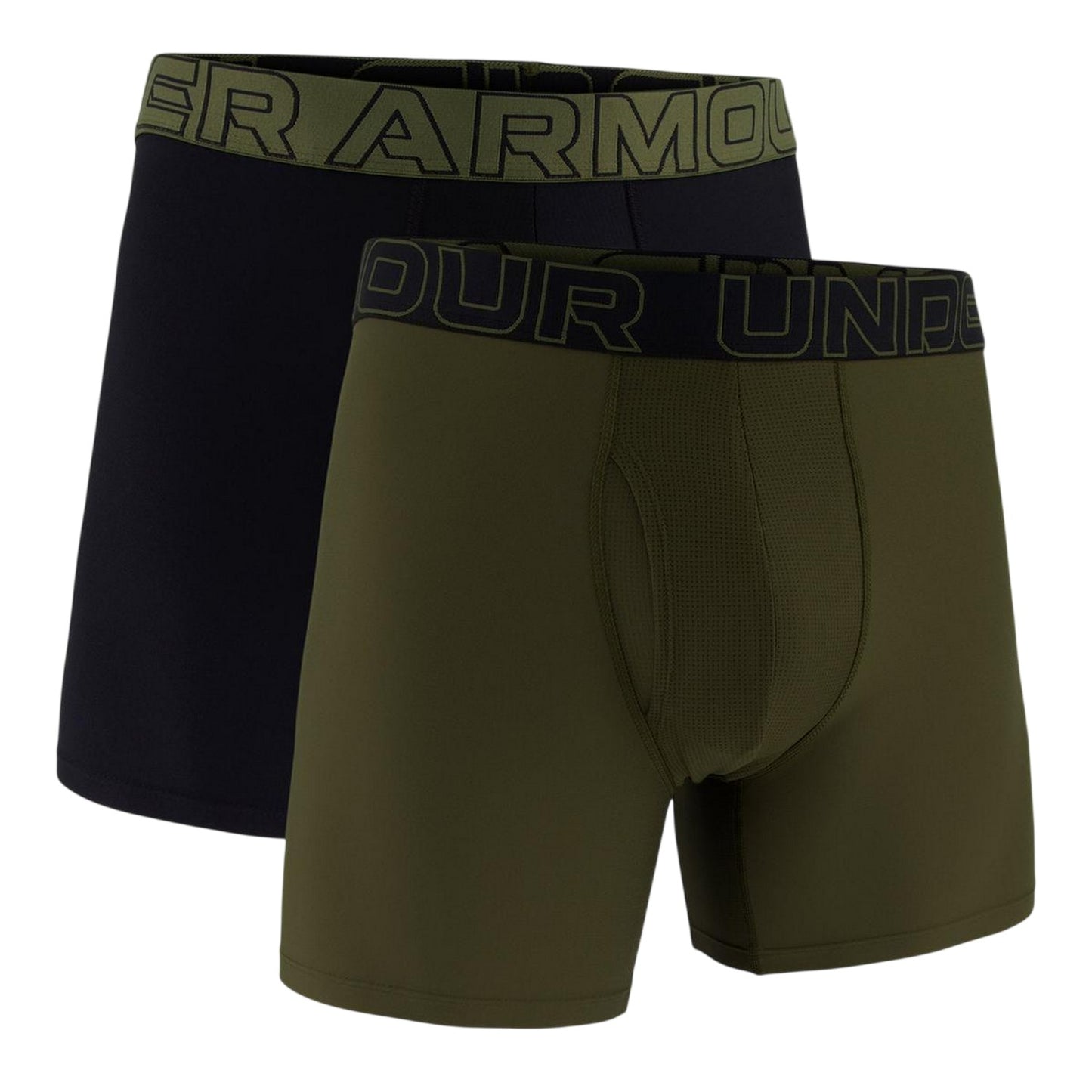 Green-Black Marl - Front - Under Armour Mens Tech Boxer Briefs (Pack of 2)