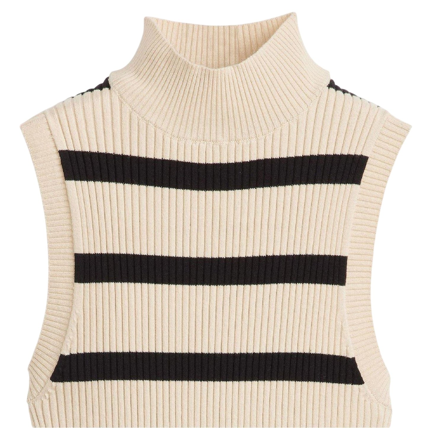 Creme - Side - Levis Womens-Ladies Tulip High-Neck Sleeveless Crop Top