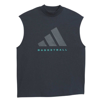 Navy - Front - Adidas Unisex Adult Adi Cotton Basketball Tank Top