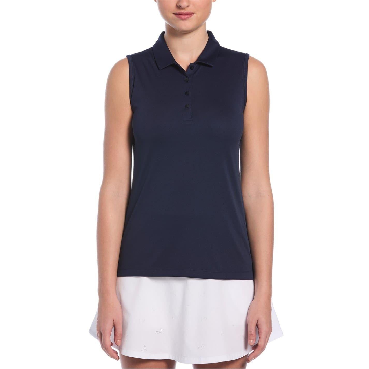 Peacoat - Front - Callaway Womens-Ladies Collared Sleeveless Polo Shirt