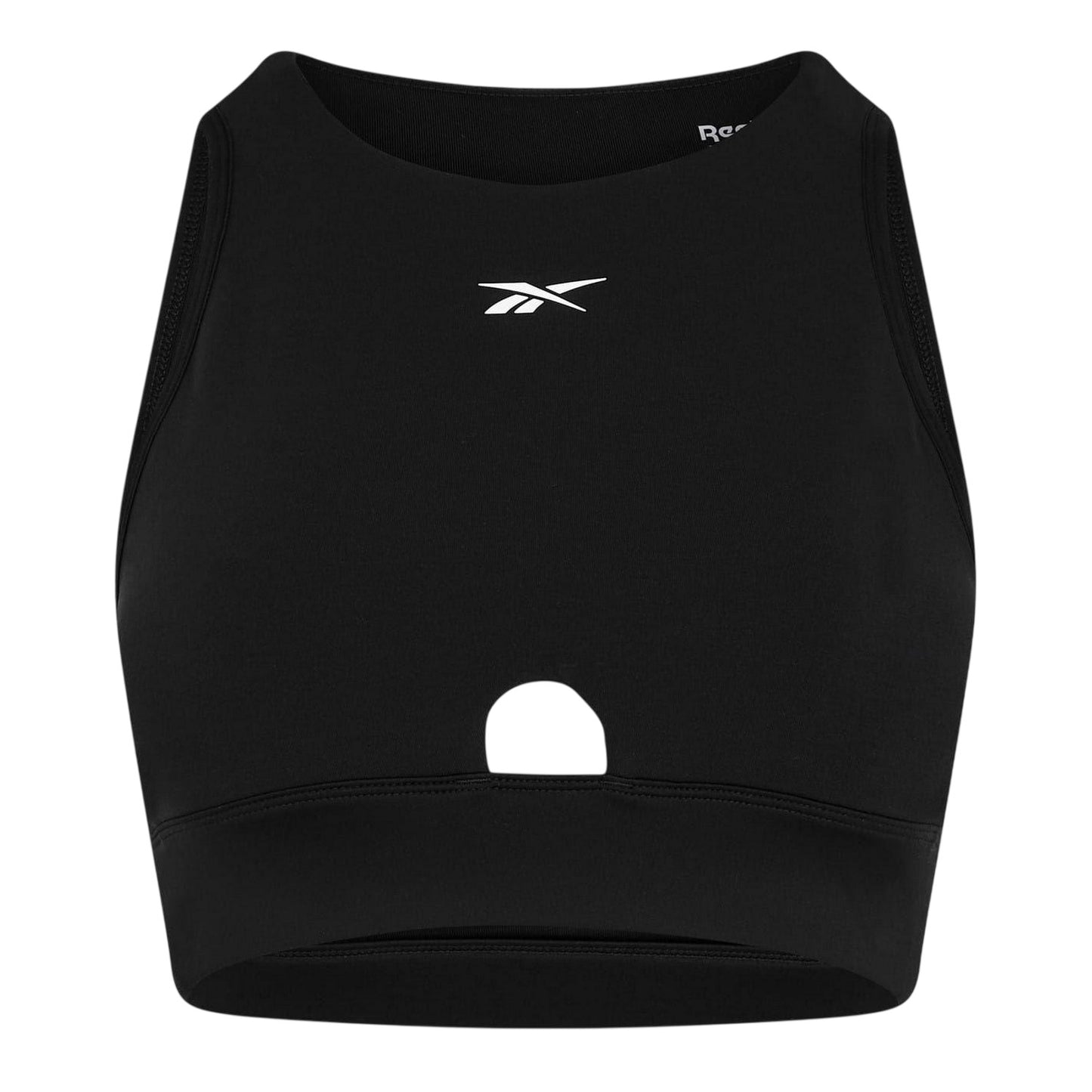 Black - Front - Reebok Womens-Ladies Crew Neck Skinny Athletic Top