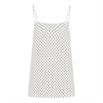 Snow White - Front - CCDK Copenhagen Womens-Ladies Kendall Geometric Pyjama Top