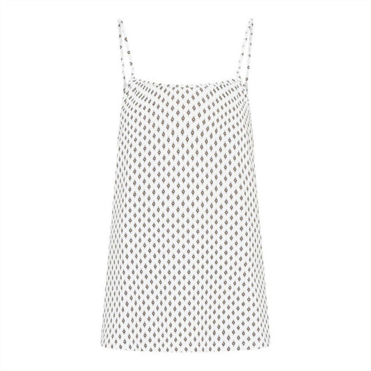 Snow White - Front - CCDK Copenhagen Womens-Ladies Kendall Geometric Pyjama Top