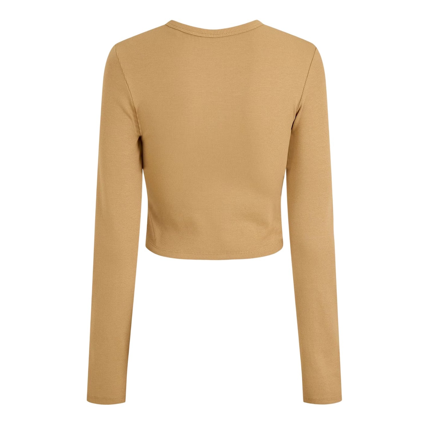 Incense - Back - JJXX Womens-Ladies Feline Slim Long-Sleeved Crop T-Shirt