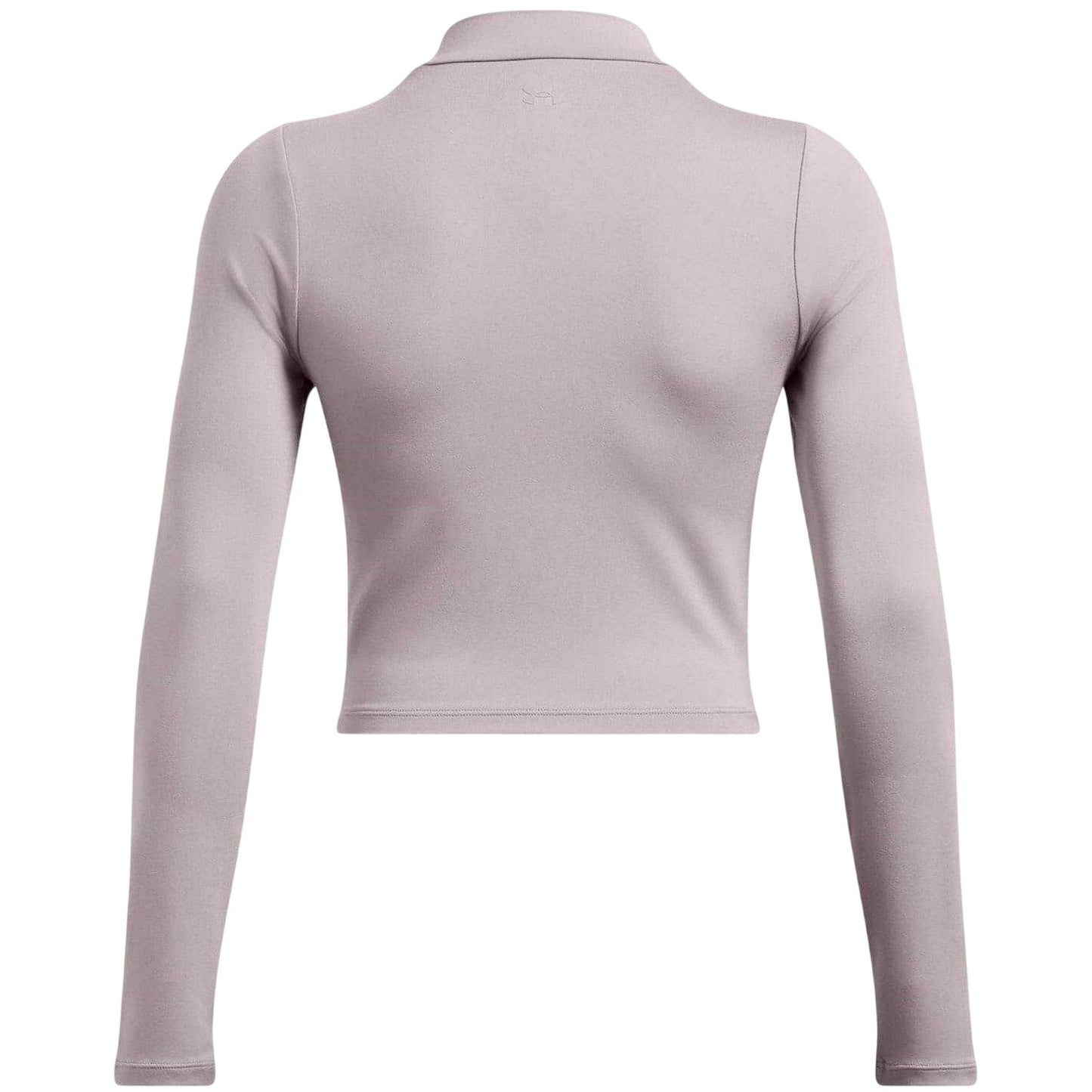 Grey - Back - Under Armour Womens-Ladies Meridian Mock Neck Slim T-Shirt