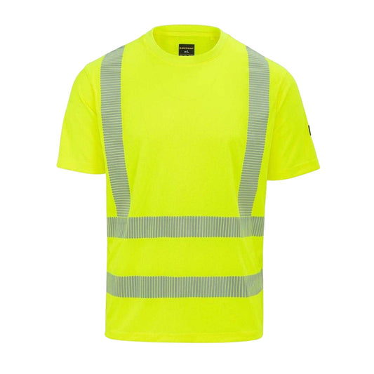 Yellow - Front - Dunlop Mens Lightweight Hi-Vis T-Shirt