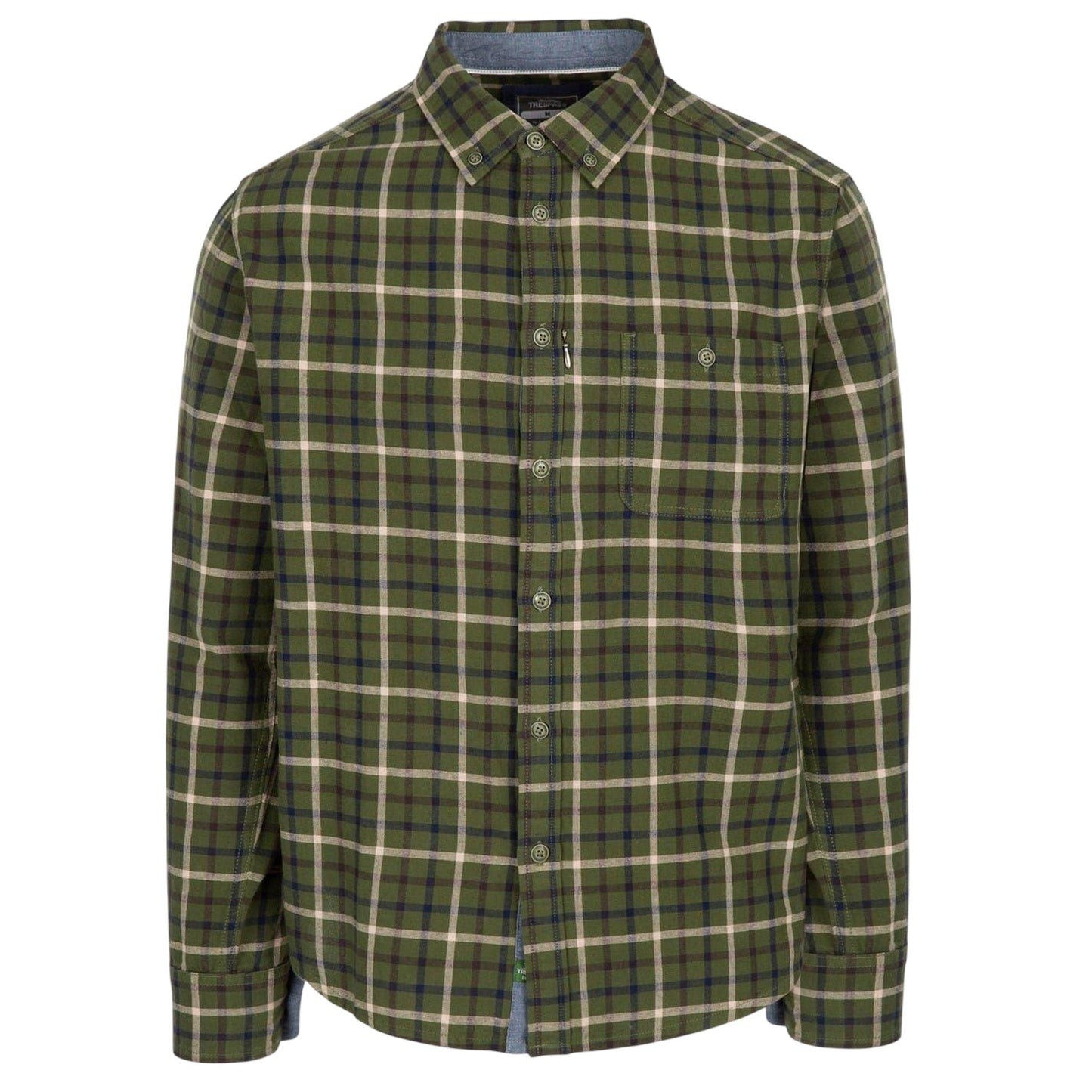 Green - Front - Trespass Mens Withnell Casual Button-Down Shirt