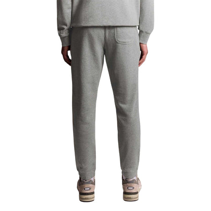 Grey Marl - Back - Lyle & Scott Mens Fleece Elasticated Hem Joggers