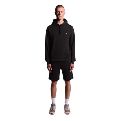 Jet Black - Side - Lyle & Scott Mens Fleece Plain Sweat Shorts