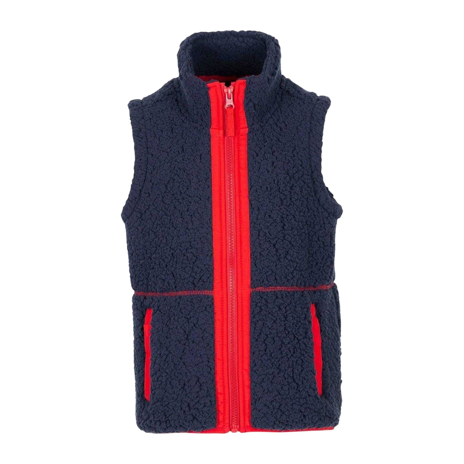 Navy - Front - Trespass Childrens-Kids Talant Fleece Gilet