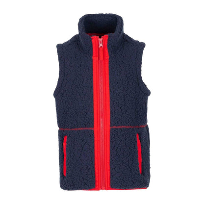 Navy - Front - Trespass Childrens-Kids Talant Fleece Gilet