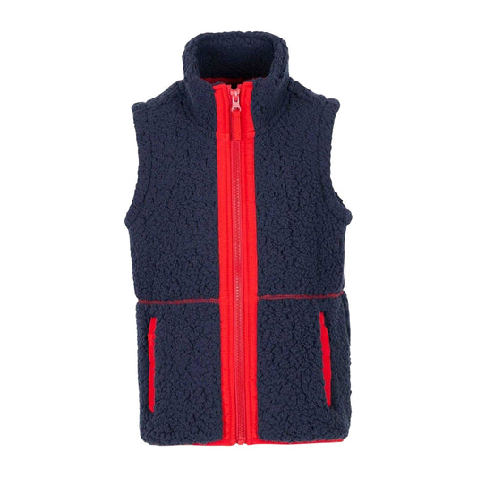 Navy - Front - Trespass Childrens-Kids Talant Fleece Gilet