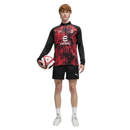 Red-Black - Lifestyle - AC Milan Mens 2025 2026 Puma Long-Sleeved Drill Top