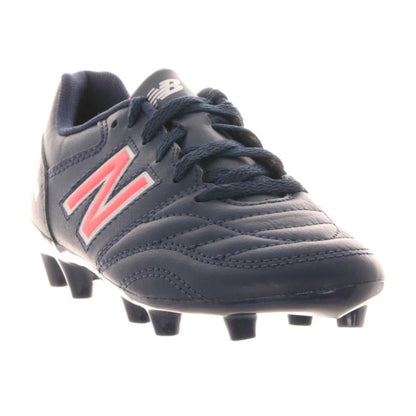 Navy-Red - Lifestyle - New Balance Childrens-Kids 442 V2 Academy Leather Firm Ground Football Boots