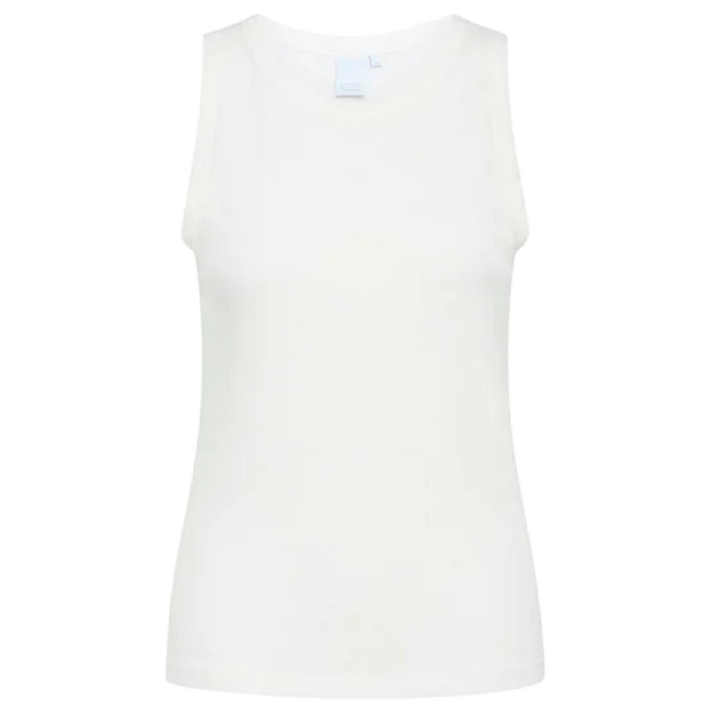 Snow White - Front - CCDK Copenhagen Womens-Ladies Anja Plain Sleeveless Tank Top