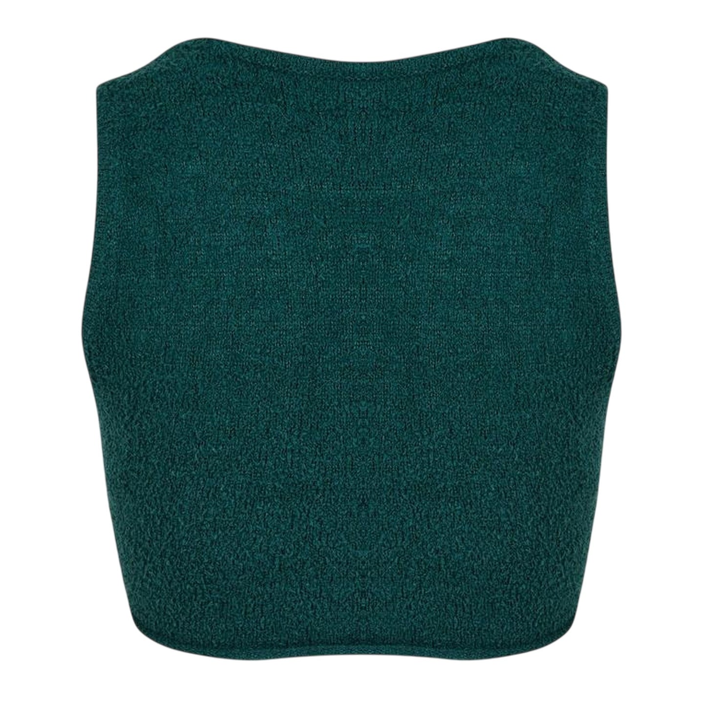 Forest Green - Back - Reebok Womens-Ladies Classic Cropped Polyester Fitted Tank Top