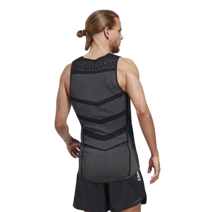 Black-White - Back - Adidas Mens Terrex Sleeveless Tank Top