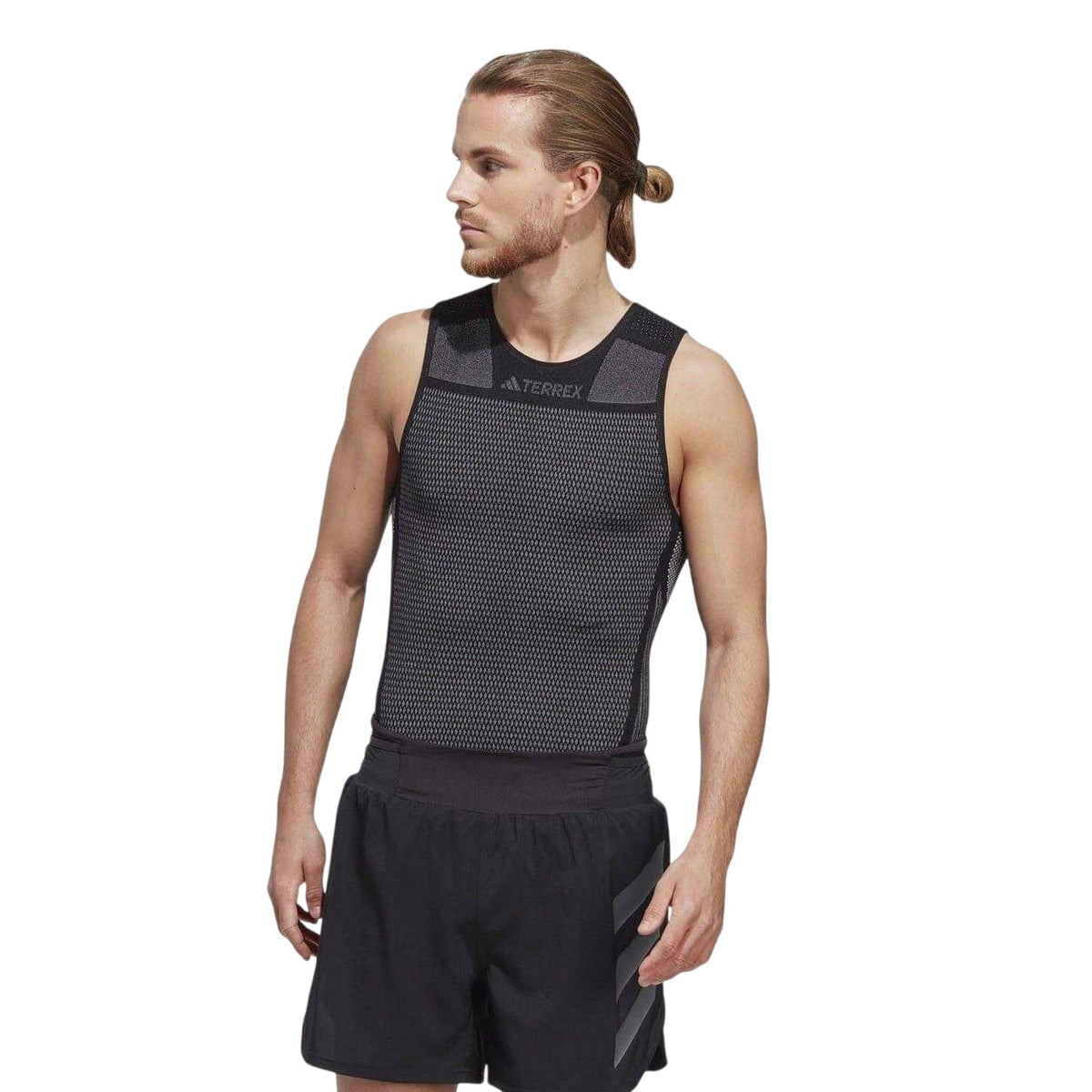 Black-White - Side - Adidas Mens Terrex Sleeveless Tank Top