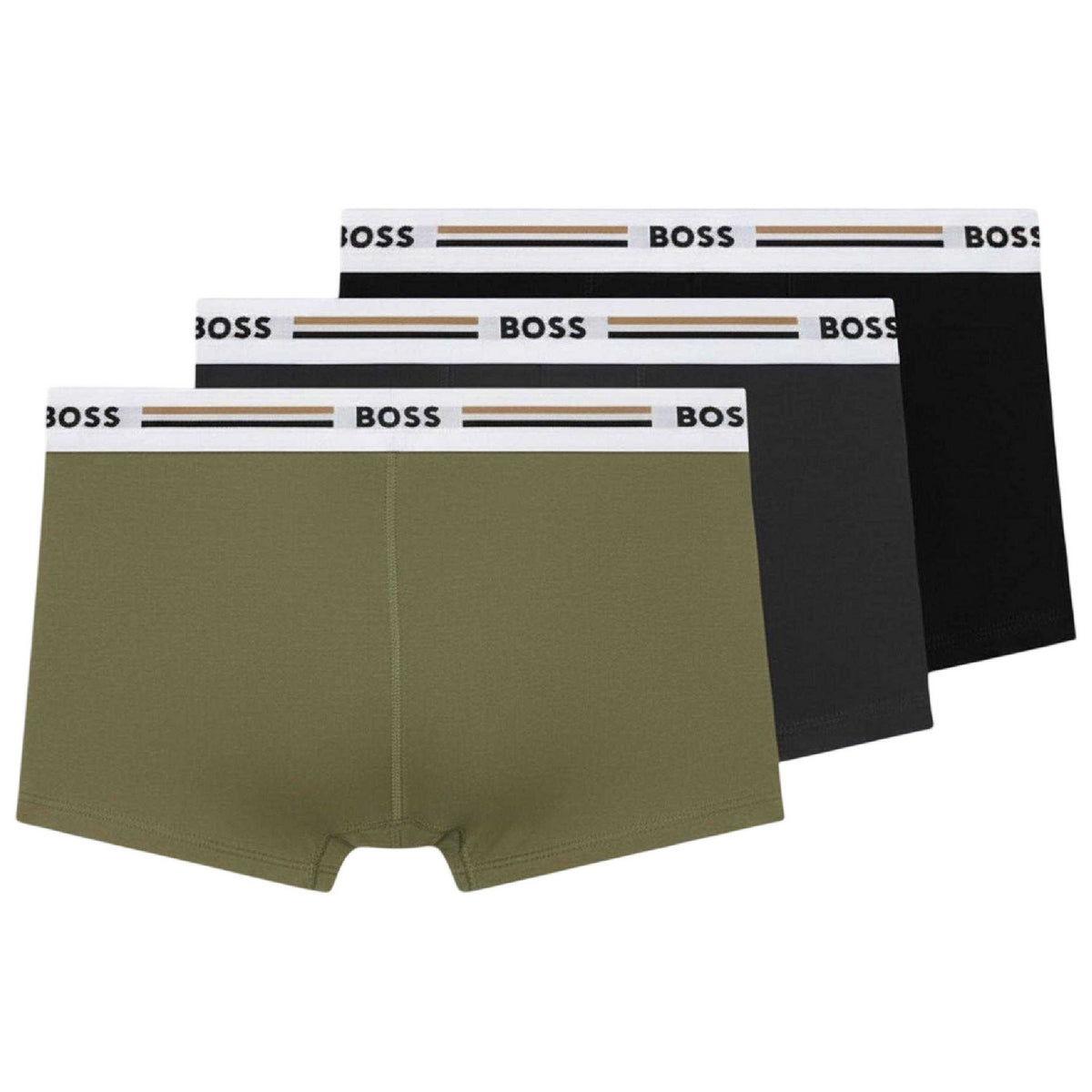 Multicoloured - Back - Boss Mens Revive Boxer Shorts (Pack of 3)
