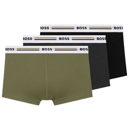 Multicoloured - Back - Boss Mens Revive Boxer Shorts (Pack of 3)