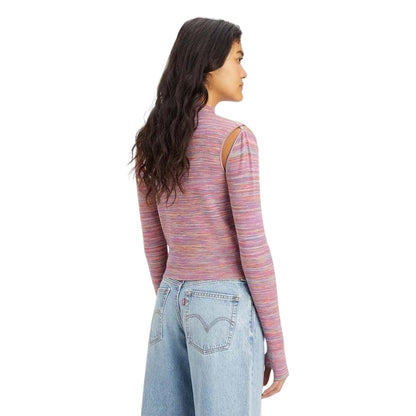 Pink - Back - Levis Womens-Ladies Jupiter Cable Knit Jumper