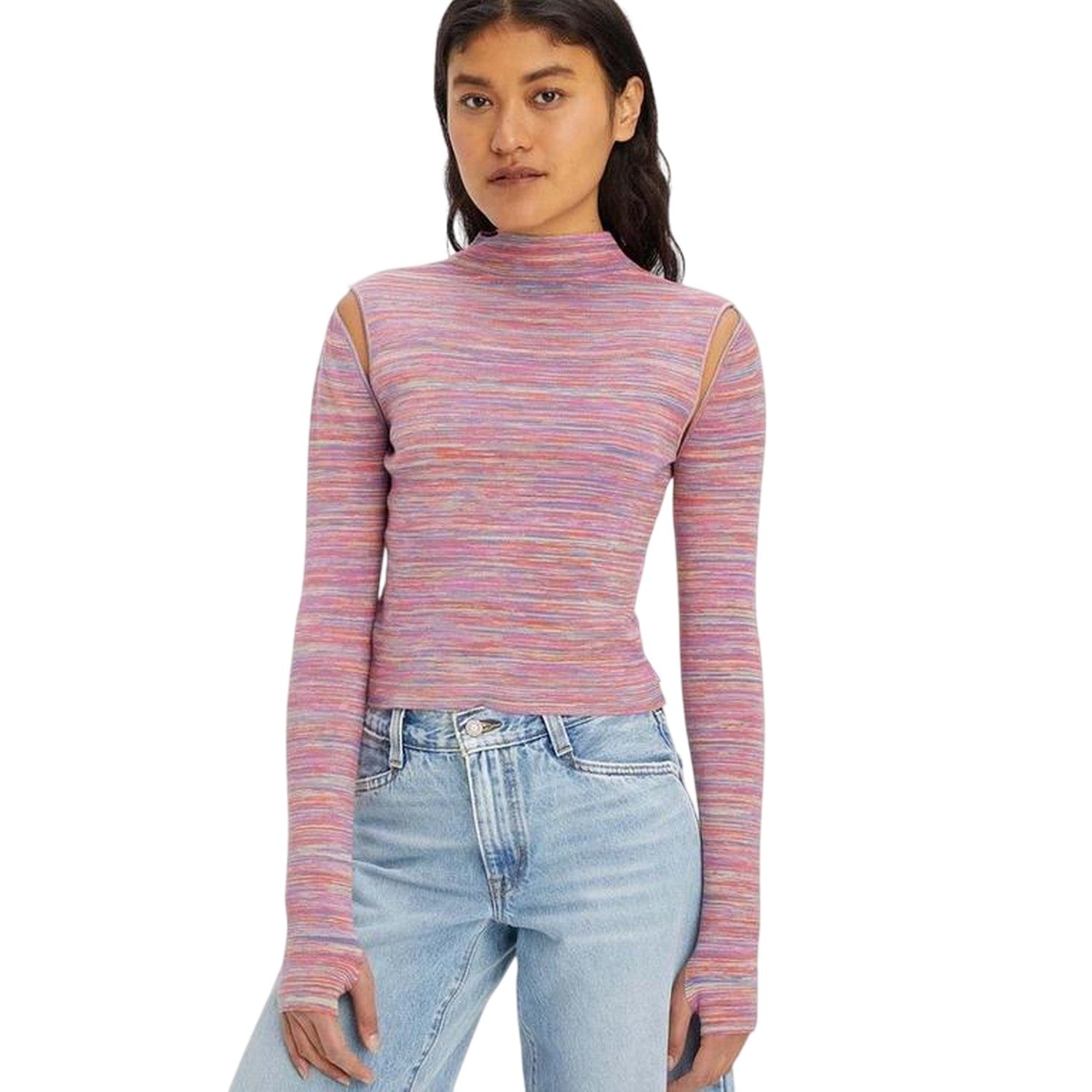 Pink - Lifestyle - Levis Womens-Ladies Jupiter Cable Knit Jumper