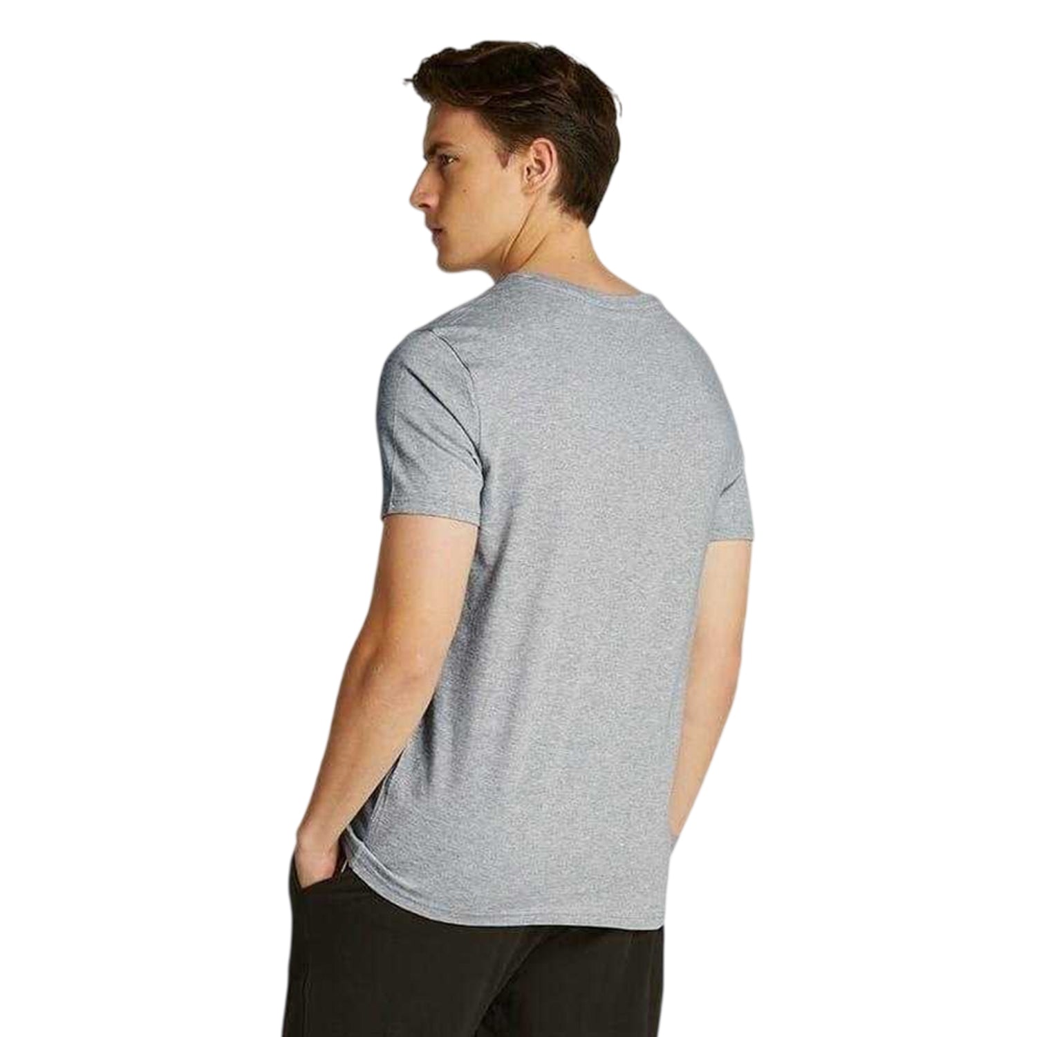White-Black-Grey - Back - Tommy Hilfiger Mens Logo Cotton T-Shirt (Pack of 3)