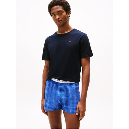 Navy - Back - Tommy Hilfiger Mens Logo Cotton T-Shirt (Pack of 3)