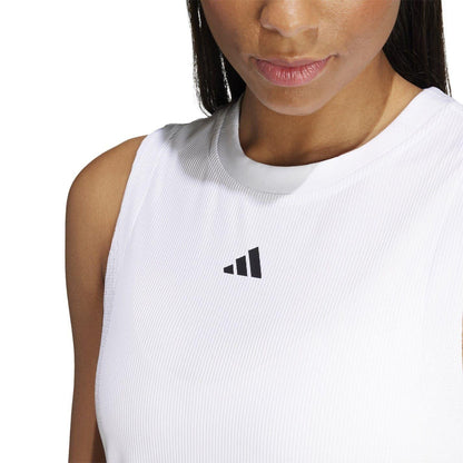 White - Side - Adidas Womens-Ladies Pro Tank Top