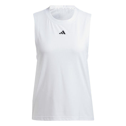 White - Front - Adidas Womens-Ladies Pro Tank Top