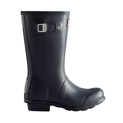 Navy - Front - Hunter Childrens-Kids Original Waterproof Low Heel Wellington Boots