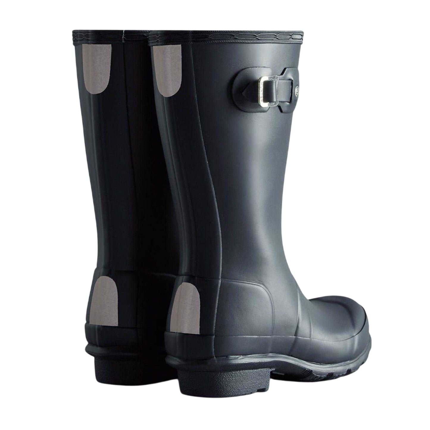 Navy - Back - Hunter Childrens-Kids Original Waterproof Low Heel Wellington Boots
