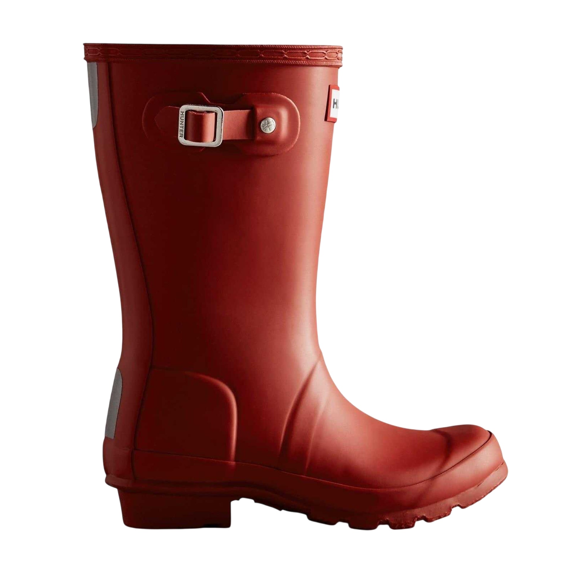 Red - Front - Hunter Childrens-Kids Original Waterproof Low Heel Wellington Boots