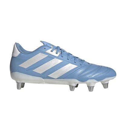 Blue-White-Gold - Front - Adidas Mens Elite Soft Ground Rugby Boots