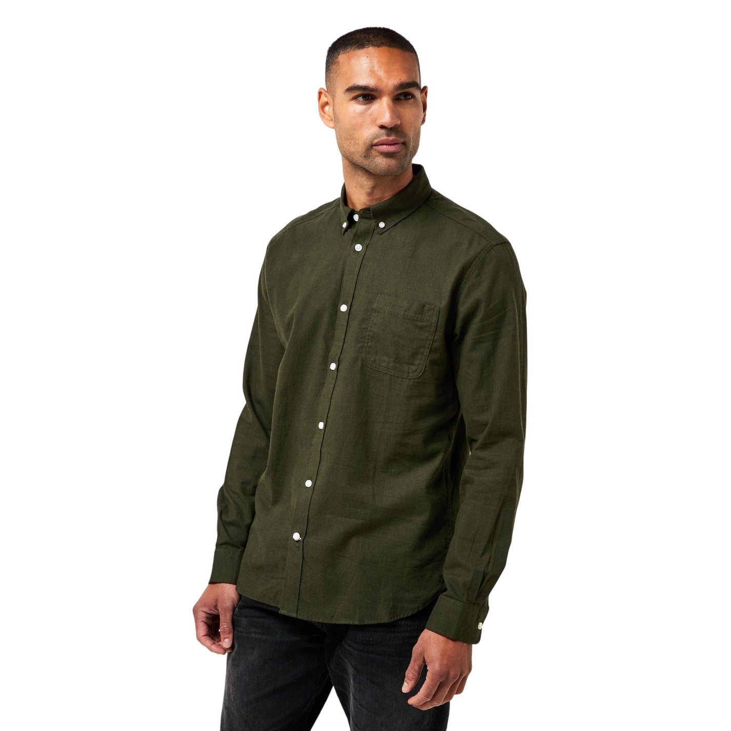 Rosin - Lifestyle - Only Mens Plain Regular Long-Sleeved Button-Down Shirt