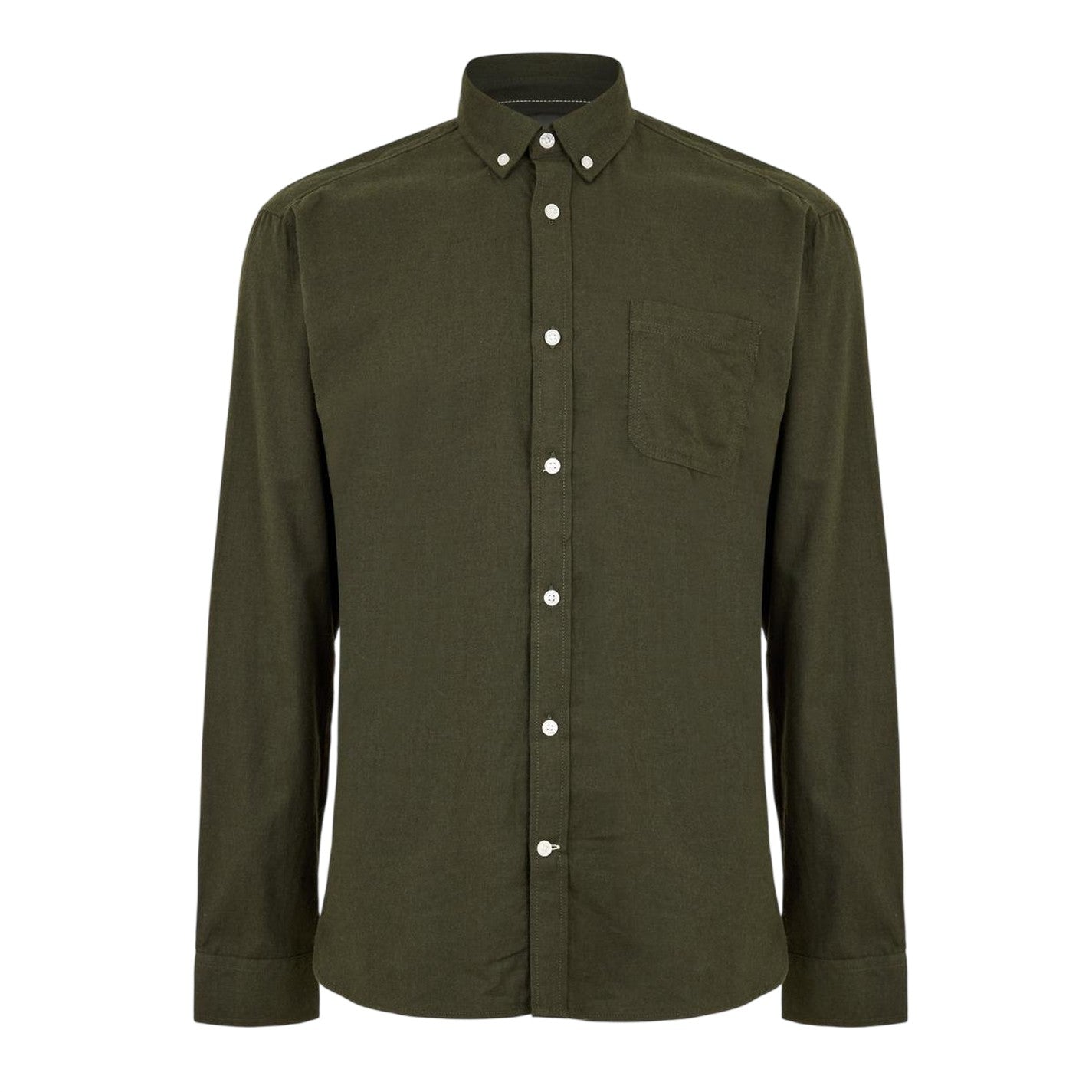 Rosin - Front - Only Mens Plain Regular Long-Sleeved Button-Down Shirt