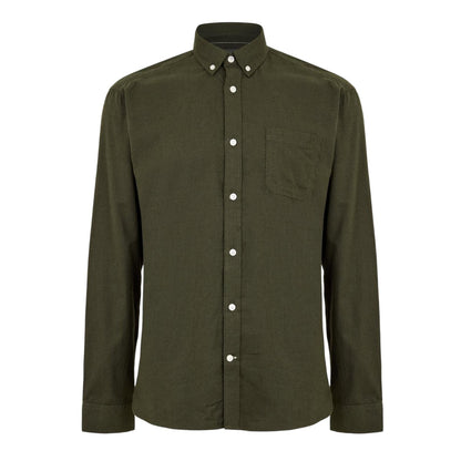 Rosin - Front - Only Mens Plain Regular Long-Sleeved Button-Down Shirt