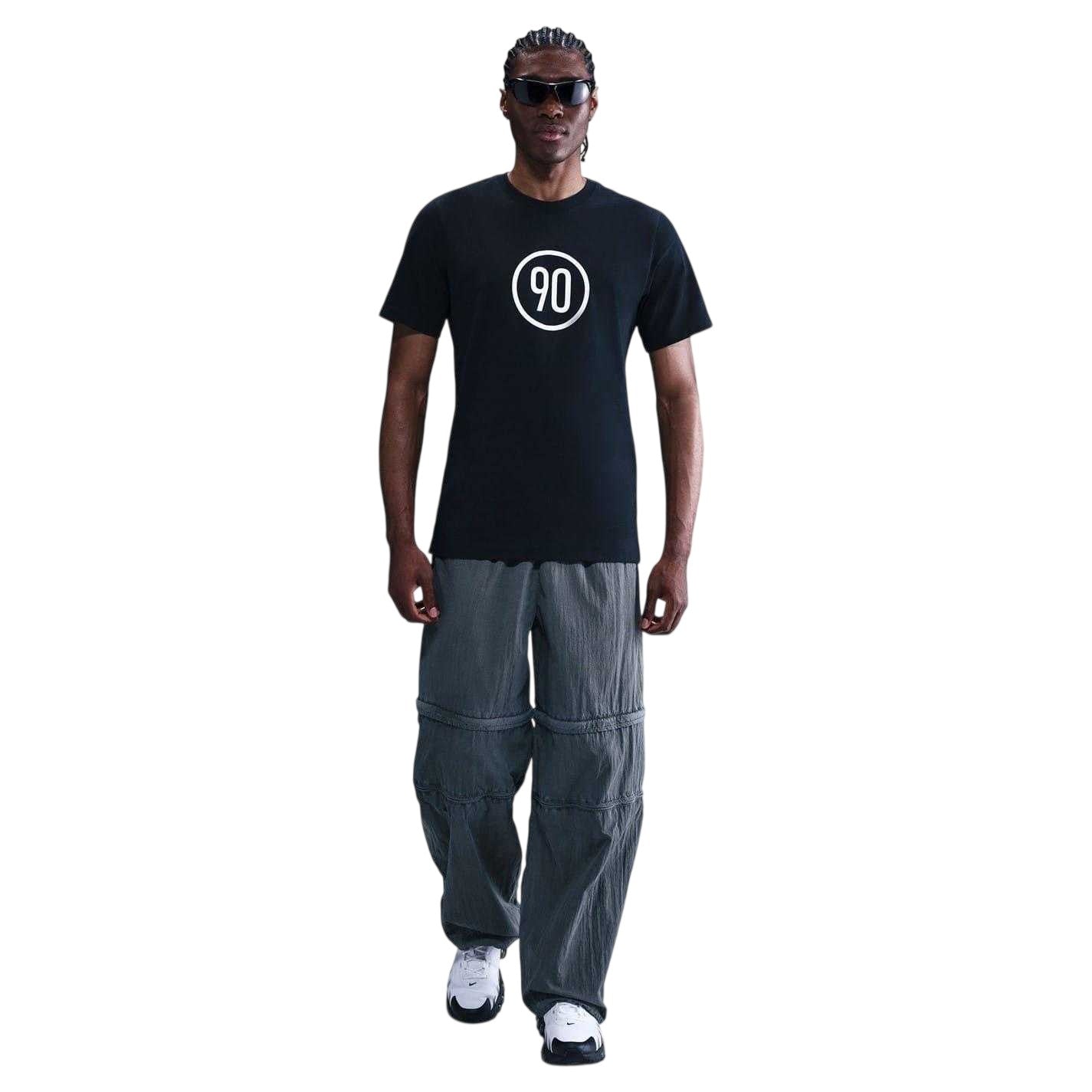 Black-White - Front - Nike Mens Total 90 T-Shirt