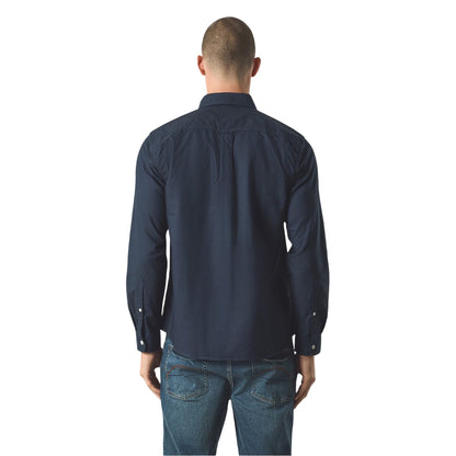 Navy - Back - Pretty Green Mens Paisley Lined Button-Down Shirt