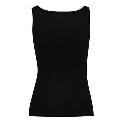 Jet Black - Back - Guess Womens-Ladies Star Embroidered Tank Top