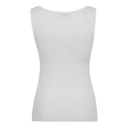 Pure White - Back - Guess Womens-Ladies Star Embroidered Tank Top