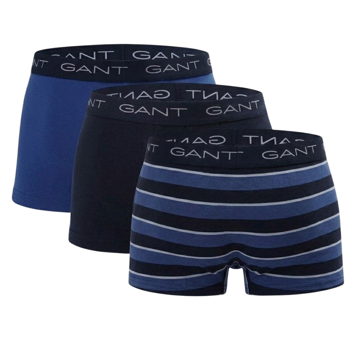 Blue Print - Back - Gant Mens Striped Slim Boxer Shorts (Pack of 3)