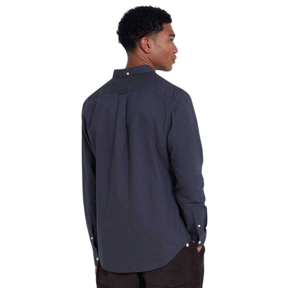 Charcoal - Back - Farah Mens Slim Long-Sleeved Button-Down Shirt
