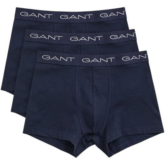 Blue - Front - Gant Mens Logo Cotton Blend Boxer Briefs (Pack of 3)